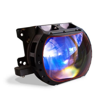 从一架民用客机上的通过hud的视图